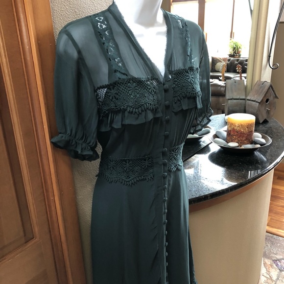 🍃💕 Chan Luu Boho Ruffled Buttondown Dress - Picture 4 of 7